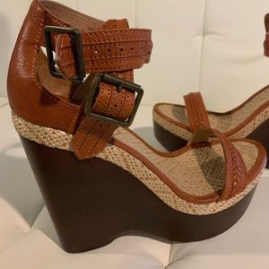 Joie platform wedge sandal